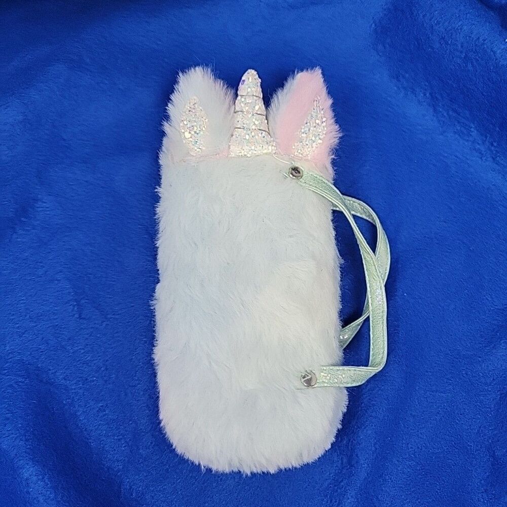 Claire's Unicorn Case Eyeglass Sunglass Hard Shell Soft Fuzzy Twee